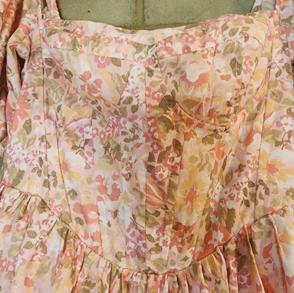 Showpo Phorchia Mini Floral Puff Sleeve Corset Dress - Picture 5 of 9